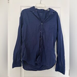 100% cotton bonobos button down shirt men’s gray navy large slim fit casual work